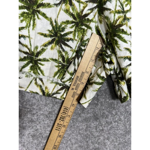 Briggs Elastic Waist Linen Blend Shorts Womens XXL Green Palm Tree Pockets NWT - Picture 14 of 14